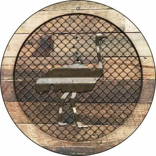 Страусиное ограждение 12 дюймов круглая алюминиевая металлическая вывеска