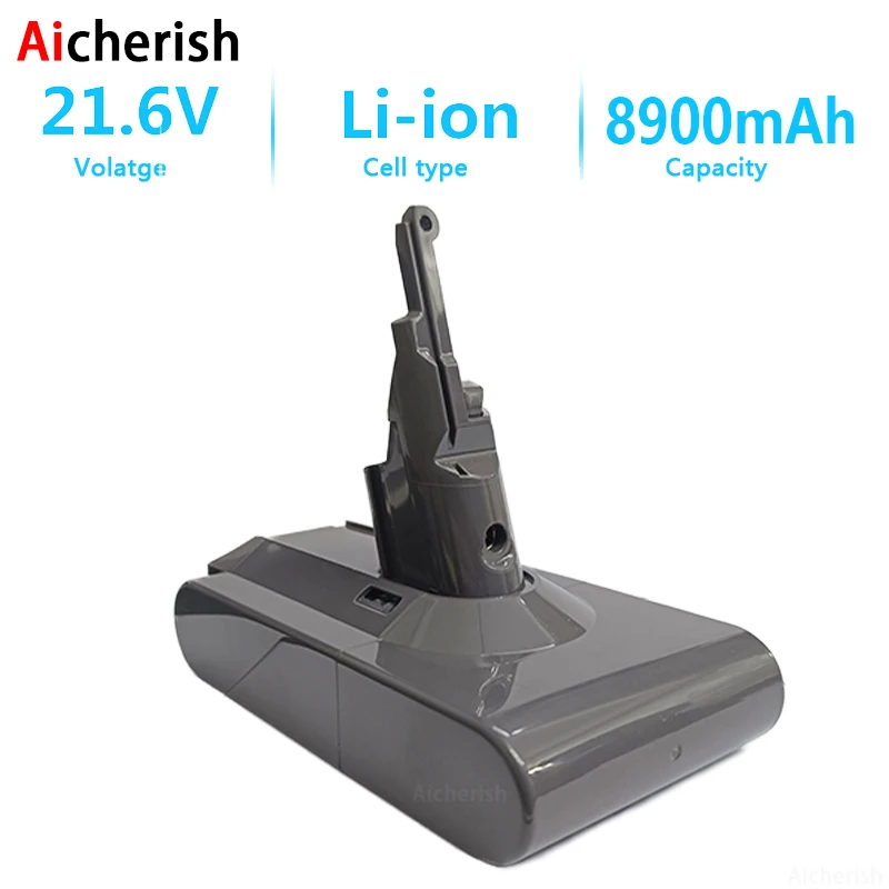 

Aicherish 21,6 в 6800 мАч/8900 мАч используется для ручного пылесоса Dyson V8 в качестве замены оригинальной батареи V8 sv10.