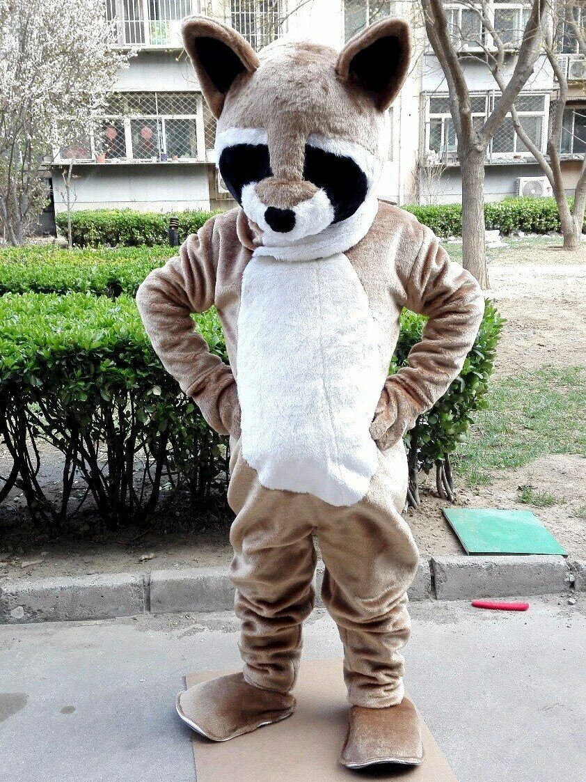 

Raccoon Fursuit Mascot Costume Suit Cosplay Party Fancy Dress Outfits Clothing Promotion Carnival Halloween Xmas Adults Parade #