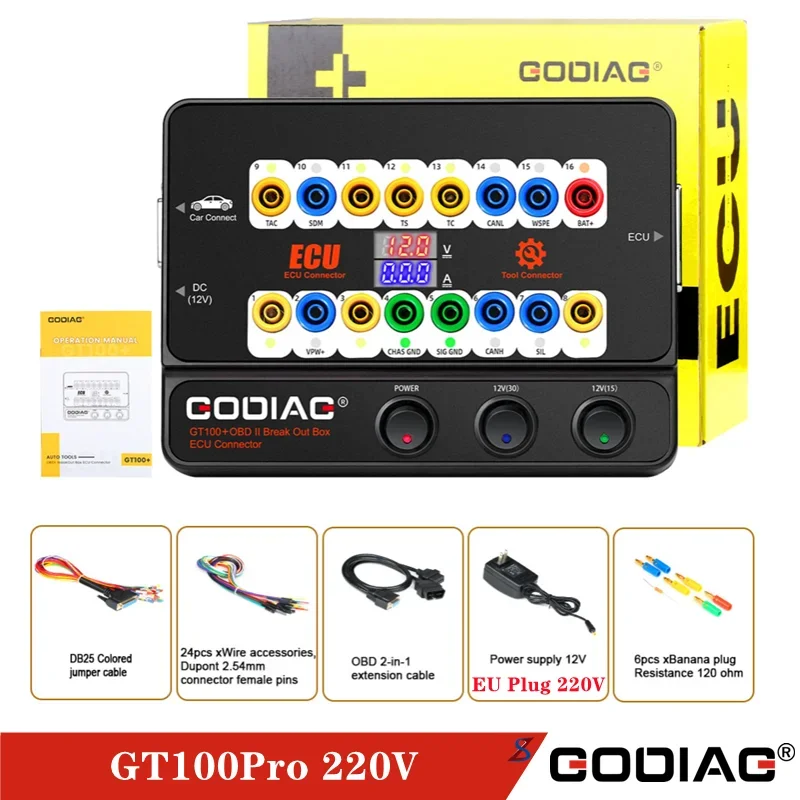 

GODIAG GT100+ GT100 Pro ECU Разъем OBDII Break Out Box для BMW FEM/BDC CAS4/CAS4+ Тестовая платформа для VVDI2/IM608/K518ISE
