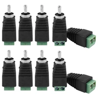10pcs utp cat5 cat6 cable to cctv av phono rca male jack plug adapter
