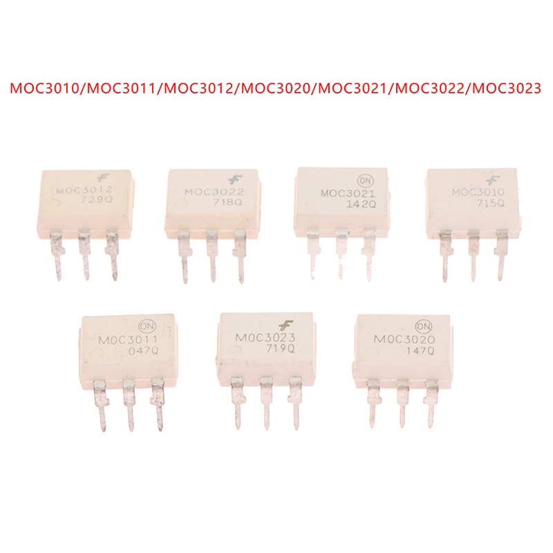 

10Pcs MOC3010 MOC3011 MOC3012 MOC3020 MOC3022 Straight Plug DIP-6 Optocoupler IC