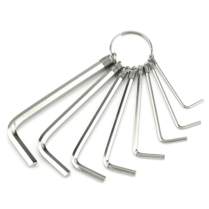 

8Pcs/set Flat Head Allen Wrench Set Easy To Carry Tool Set