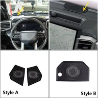 for toyota tundra 2022 2023 stainless steel black car central control dashboard speaker mesh cover trim sticker car accessories