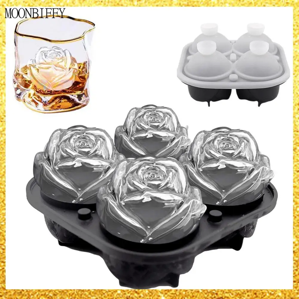 

Силиконовая форма для льда в виде Розы, 4 ячейки