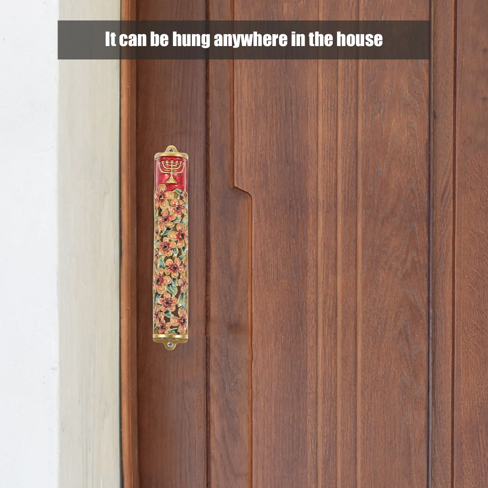 Очаровательный мезуза с пожеланиями декор для двери прокруткой металлическая