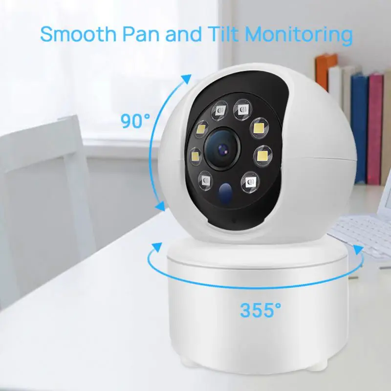 

Wireless Ip Camera With Microphone Auto Tracking Motion Detection Two-way Audio Baby Monitor Smart Home Camcorders Cctv Camera
