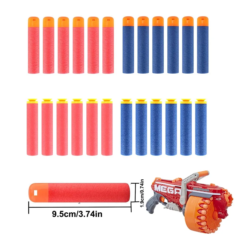 

60Pcs Foam Refill Darts 9.5*2cm Big Hole Head Bullets for Mega Airsoft Pistol Sniper Rifle Bullets Darts Kids Children Gift