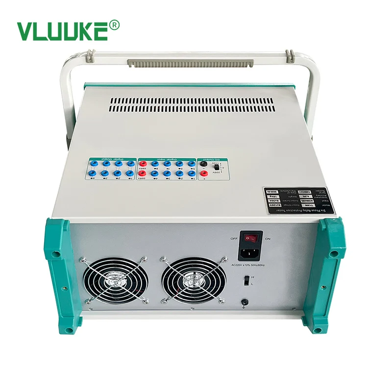 Фото VLUUKE T1200 Шестифазный тестер защиты реле DSP + FFPGA Высокоточный 6-фазный выход 180 А 125 В/30 А на фаза Самокалибрующийся №4