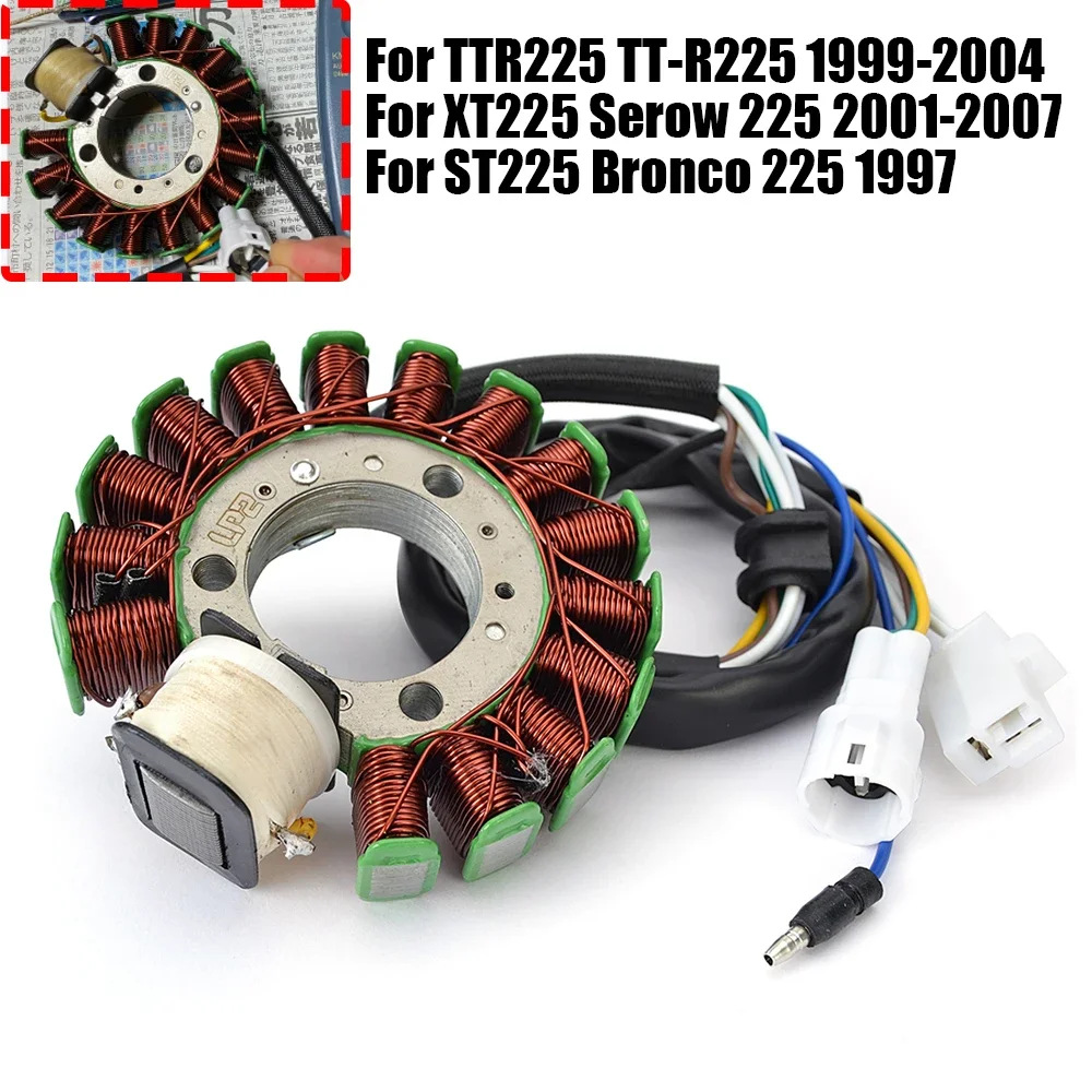 

Катушка статора генератора для Yamaha TTR225 TT-R225 1999-2004 XT225 Serow 225 ST225 Bronco 225 4JG-85510-01 4JG-85510-01