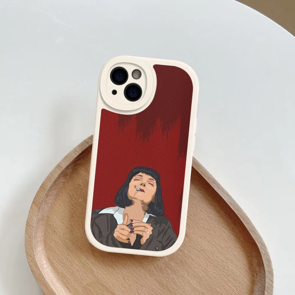 Фото Movie P-Pulp F-Fiction  Phone Case Hard Leather For iPhone 16 15 14 13 12 Mini 11 14 Pro Max Xs X Xr 7 8 Plus Fundas №5