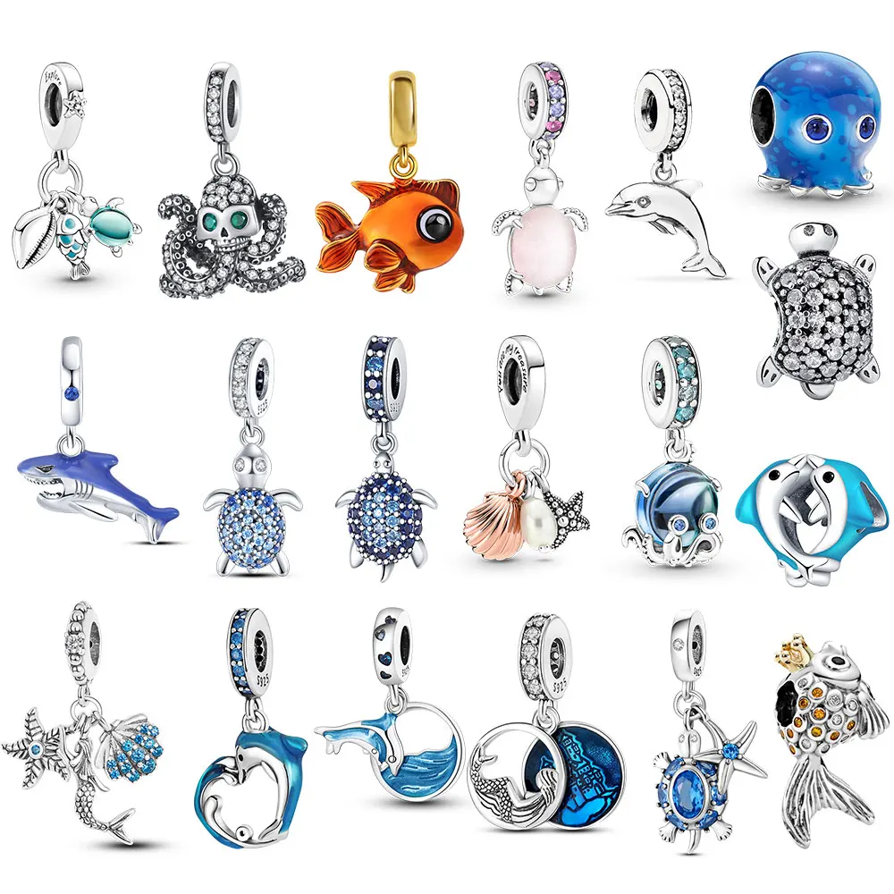 

Ocean Turtle Charm Fit Pandora Plata De Ley 925 Original Bracelet Nouvelle Collection 2023 Dijes Para Bisutería Starfish Pendant