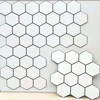 modern style hexagon wall sticker white creative diy home decals for kitchen backsplash bathroom bedroom refurbish 3030