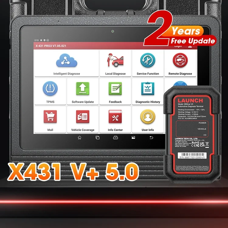 Фото Профессиональный x431 v plus 5,0 X-431 pro3s + 5,0 pro3 link 2, автомобильная машина, диагностический инструмент для грузовиков, сканер для автомобилей №2