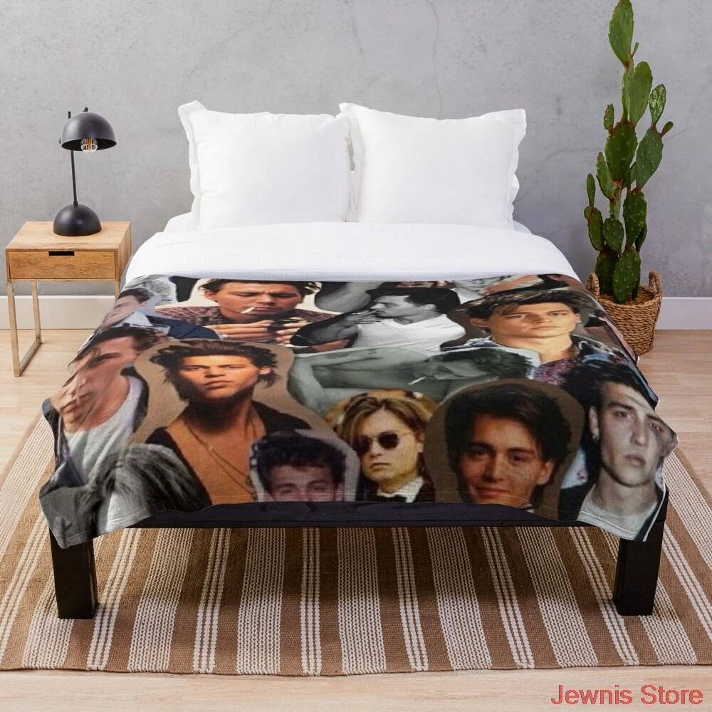 

Покрывало с коллажем Джонни Depp, одеяло для дивана/кровати/машины, портативное 3D одеяло для детей и взрослых, домашний текстиль