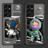 hard fashion celular eyes mechanical astronaut case for samsung galaxy s22 ultra s21 plus s20 fe s9 note 20 10 lite soft edge