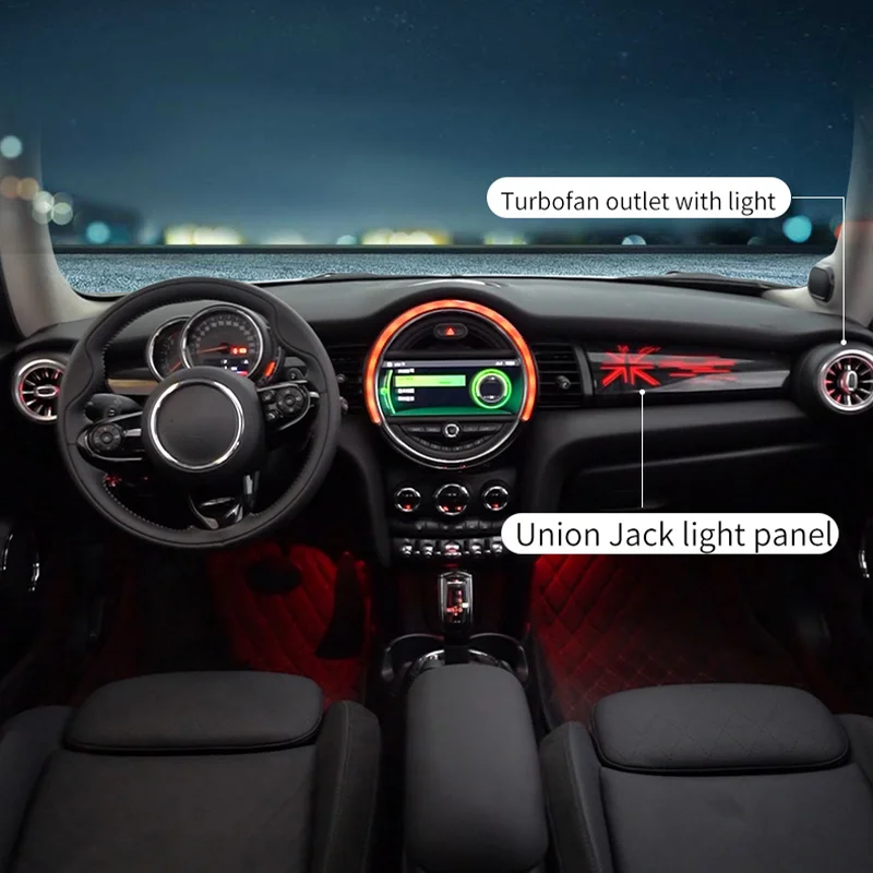 Для MINI COOPER F55 F56 F57 светодиодные украшения приборной панели декоративная