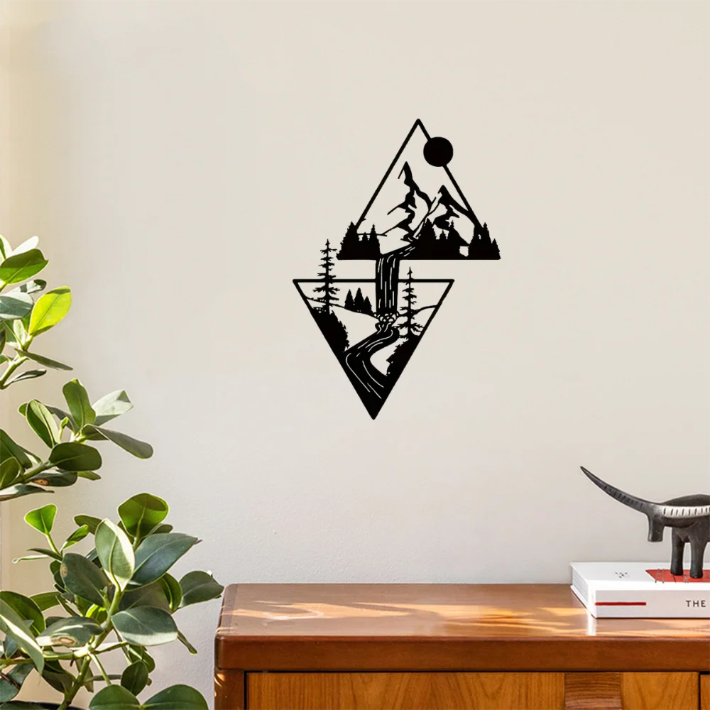 Металлический настенный декор Водопад