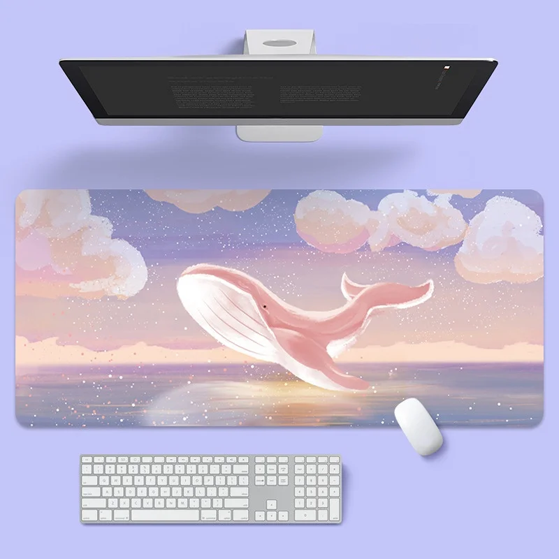 

Clouds Computer Desktop Deskpad Mouse Office Laptop Pad Bottom Landscape Mat Rubber Large Purple Keyboard Mat Pad Non-slip