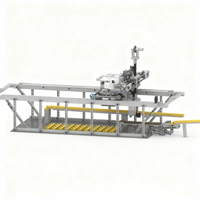 Фото Набор строительных блоков MOC Mindstorms Gantry Ball Sorter, 1204 детали, архитектурная модель, игрушка, рождественский подарок, креативный конструктор для детей, идея для творчества №3