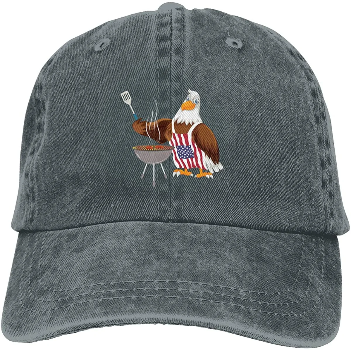 

Bald Eagle 4th of July Grilling Adjustable Baseball Cowboy Hat Cap for Men Women Sport OutdoorAdjustable Hip Hop Baseball Caps