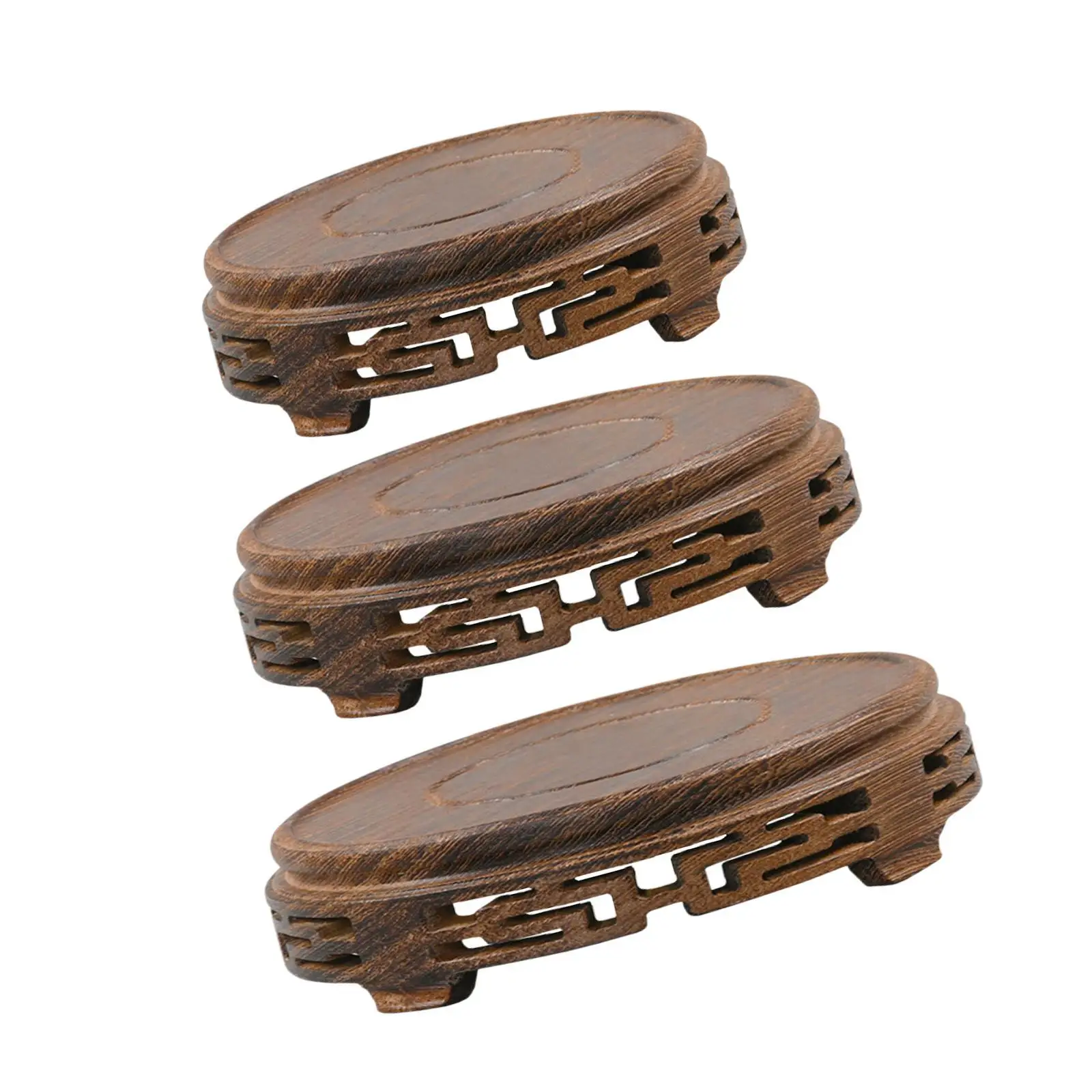 Круглая подставка для орнаментов деревянная цветов ретро-дизайн декоративная