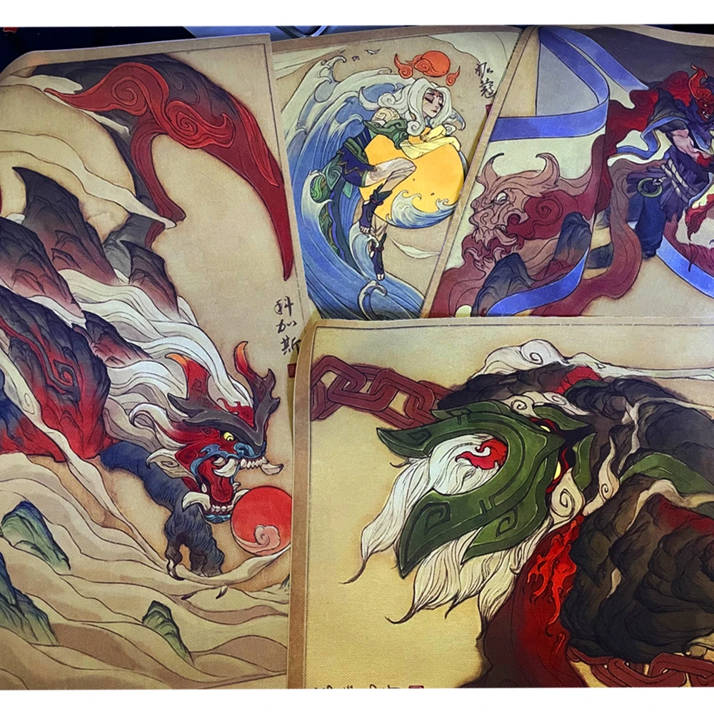 Декоративный настенный плакат с изображением героев мультфильма Лига игр |