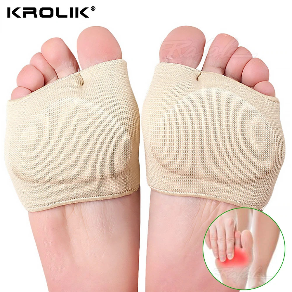 

XL Silicone Metatarsal Sleeve Pads Half Toe Bunion Sole Forefoot Gel Pads Cushion Half Sock Supports Prevent Calluses Blisters