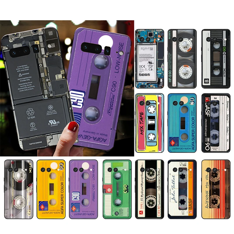 

Phone Case for Google Pixel 7 Pro 7 6A 6 Pro 5A 4A 3A Pixel 4 XL Pixel 5 6 4 3 XL 3A XL 2 XL Funda Cassette tape Battery