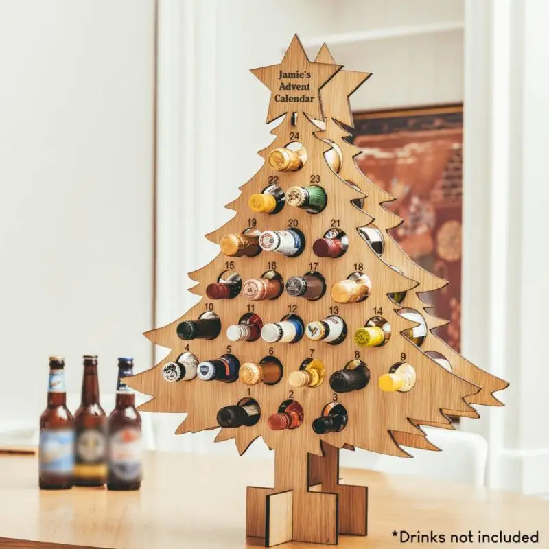 

Wooden Christmas Tree Wine Bottle Rack Storage Rack Creative Christmas Decorations Christmas Countdown Home Decor Advent Calenda