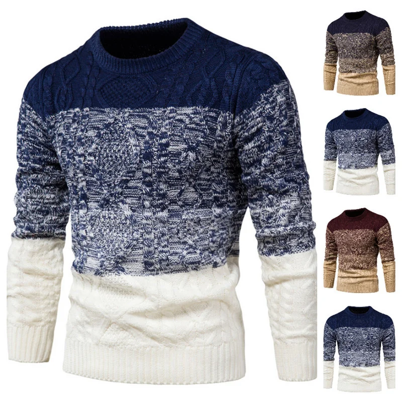 

Mens Sweaters Thick Winter Warm Breathable Men Sweater Long Sleeve O-Neck Wool Man Sweaters Knit Pullover