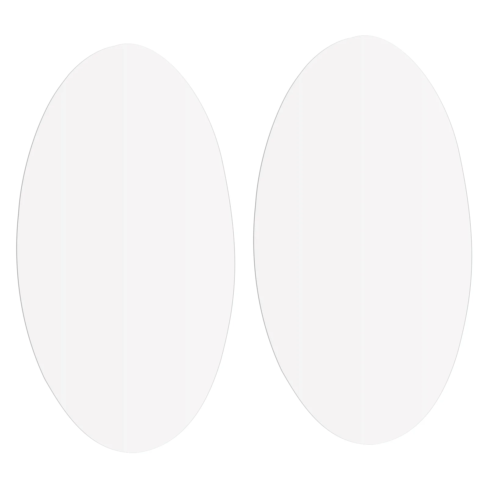 

2 Pcs Wall Sticker Modern Wall Mirror Oval Mirror Lens DIY Wall Mirror Plastic Bathroom Mirror Frameless Mirror