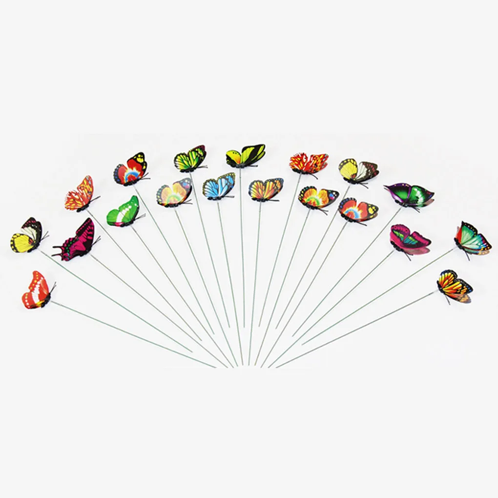 

50 шт. садовое моделирование животное украшения для палочек Феи лужайка наружное украшение двора колы случайный цвет