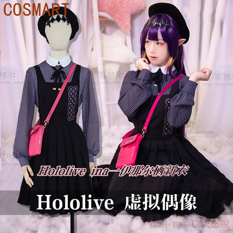 

COSMART Vtuber Hololive Ninomae Inanis Daily Suit Uniform Dress Cosplay Costume Halloween Carnival Party Outfit Women NEW