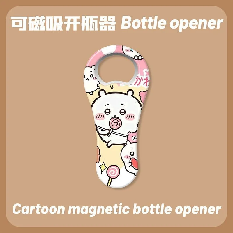 Фото Открывалка для бутылок Chiikawa Hachiware Usagi Kawaii в стиле аниме, магнит на холодильник, модный изысканный инструмент №5