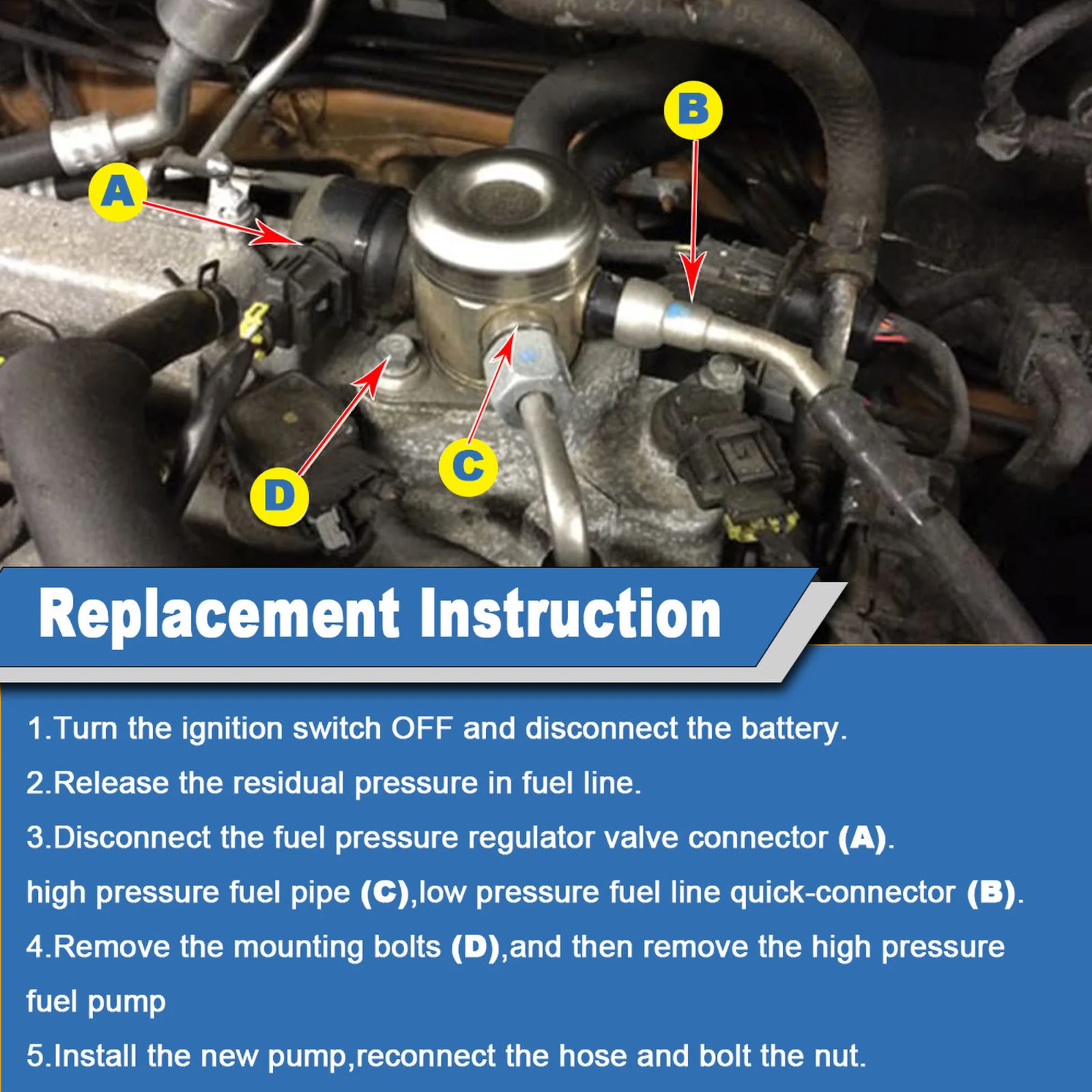 35320-2B220 топливный насос высокого давления (Новый) для Hyundai Accent 2011-2017 Sonata 2015-2017 Kia Soul