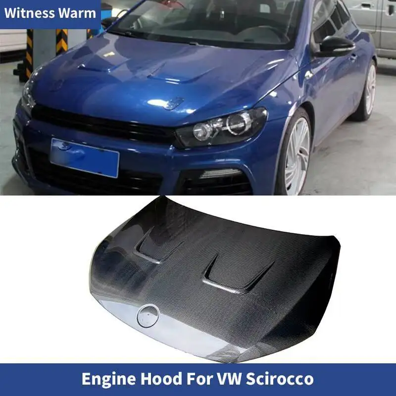 Фото Передние капоты двигателя из углеродного волокна для Volkswagen Scirocco Standard/r 2009-up №1