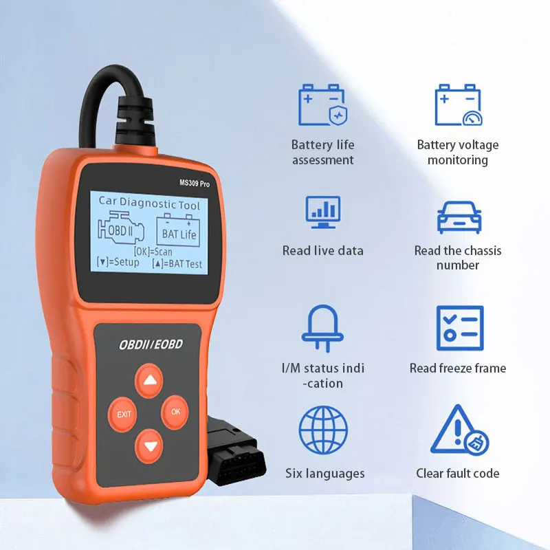 Диагностический сканер ошибок автомобиля MS309 Pro прибор для диагностики