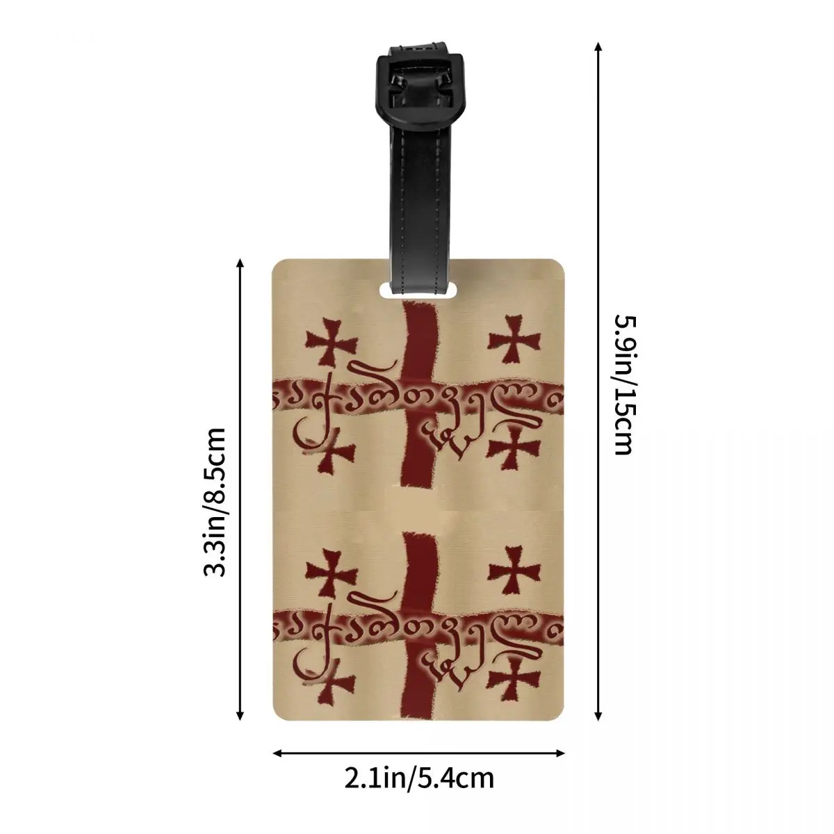 Багажная бирка с гербом Республики Джорджия именной карточкой грузинская