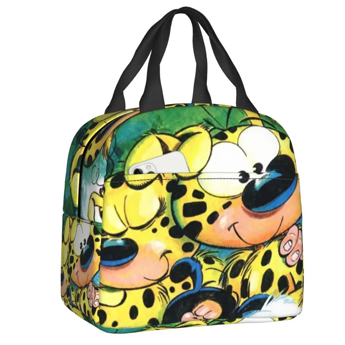 

Marsupilami With Family Sleeping Portable Lunch Box Women Multifunction Cartoon Anime Thermal Cooler Food Insulated Lunch Bag