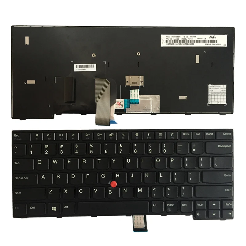 Новая клавиатура США/Великобритании/AR/FR/RU для Lenovo Thinkpad E470 E470C E475 серии английский