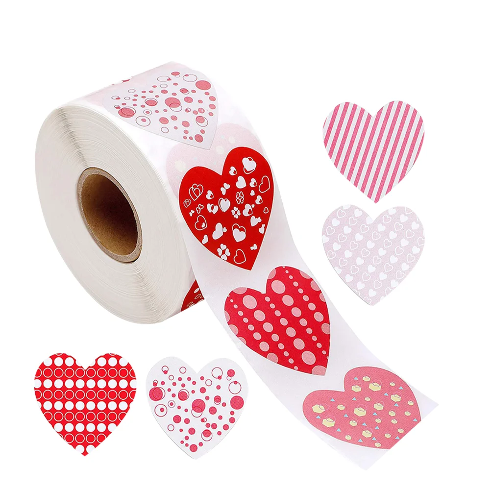 

Gift Stickers Valentine Tape Party Labels Wrapping Sticker Envelope Label Round Heart Wrap Candy Plannerss Glitter Favors