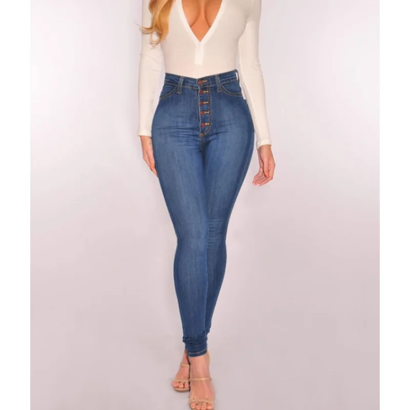 НОВЫЕ синие джинсы в стиле ретро женские большого размера Pure Y2K узкие