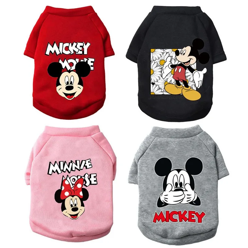 

Winter Disney Pet Dogs Clothes Cute Chihuahua Dogs Hoodies Pullover Mickey Minnie Puppy Small Medium Dogs Sweatshirt Bulldog Pug