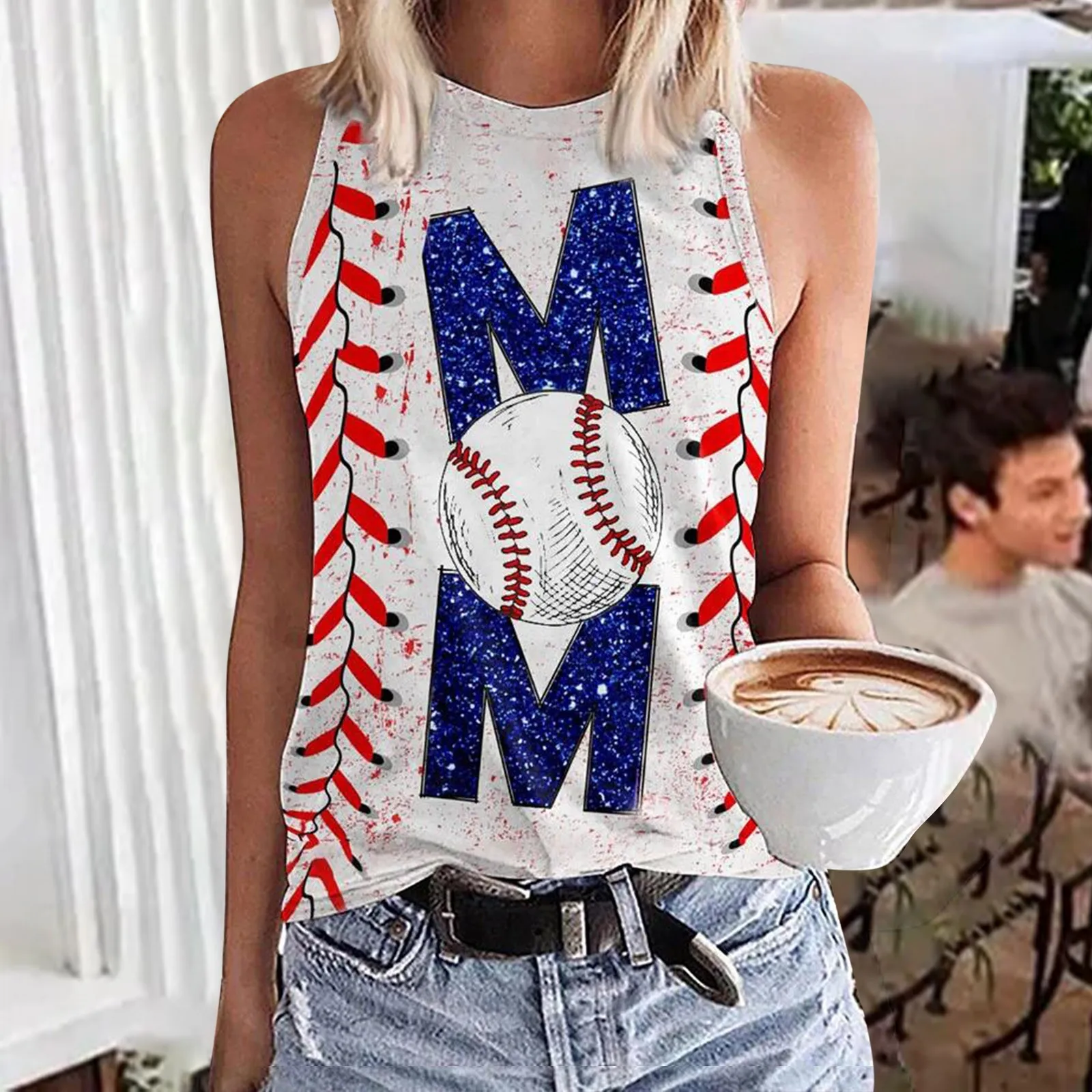 

Women Sports Tank Tops Sexy Summer Sleeveless Baseball Letter Print Crop Tops Girls Camisole Solid Corset Top Ropa De Mujer