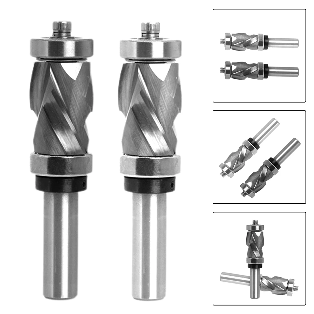 1pc Bearing Router Bit Shank 12mm/12.7mm Solid Carbide Compression Flush Trim For Woodworking Trimming End Mill CNC