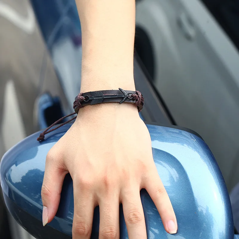 Браслет в стиле хип-хоп для мужчин и женщин кожаный браслет стимпанк скелет череп