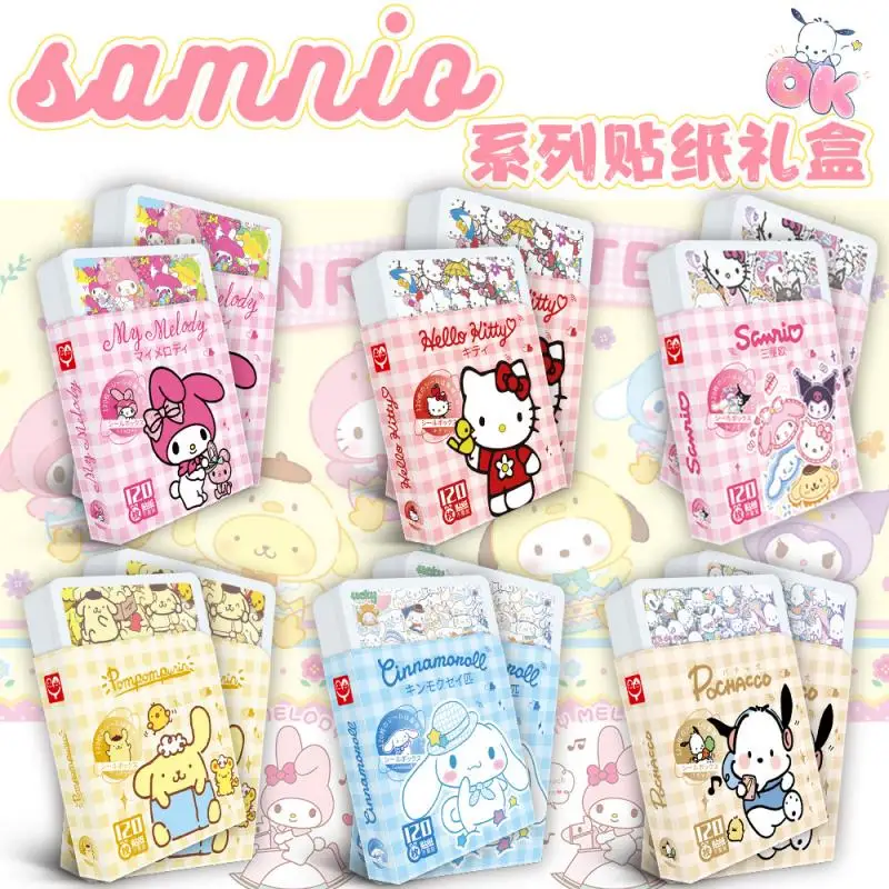 

120 шт., милые наклейки Sanrio Kuromi из ПВХ
