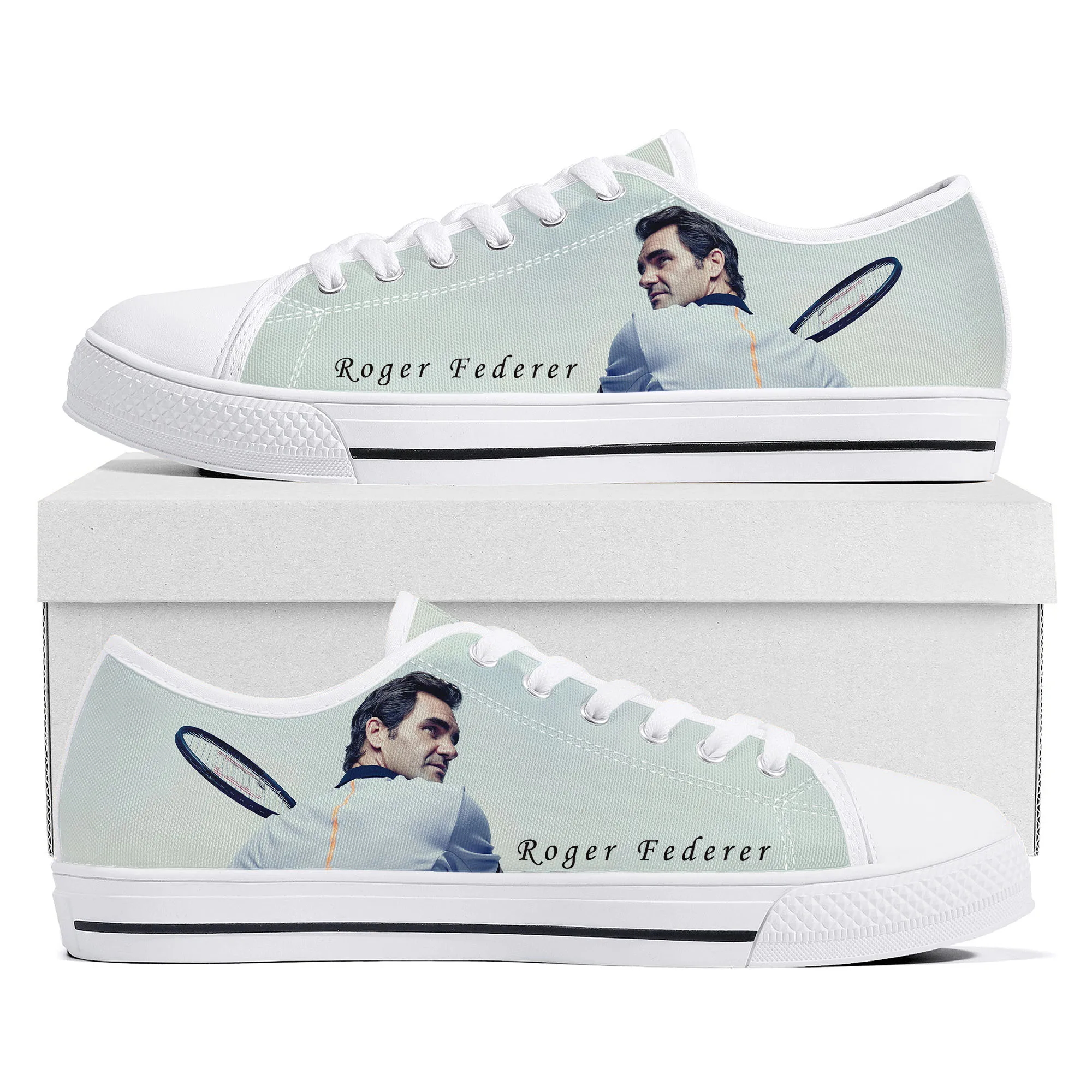

Tennis King Federer Low Top Sneakers Mens Womens Teenager Canvas High Quality Sneaker Casual Custom Made Shoes Customize Shoe