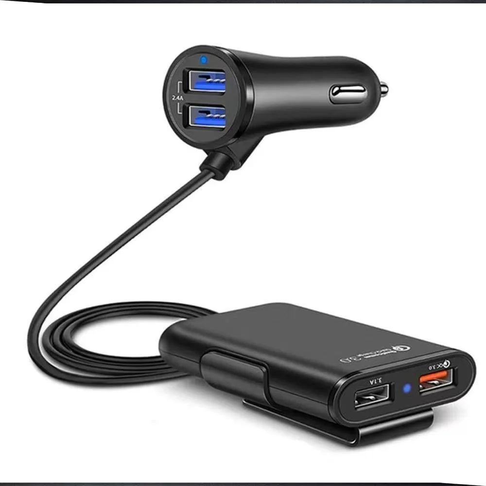 

Автомобильное зарядное устройство, совместимое со смартфонами Android iOS, USB-устройство, зарядное устройство для прикуривателя на переднее/зад...